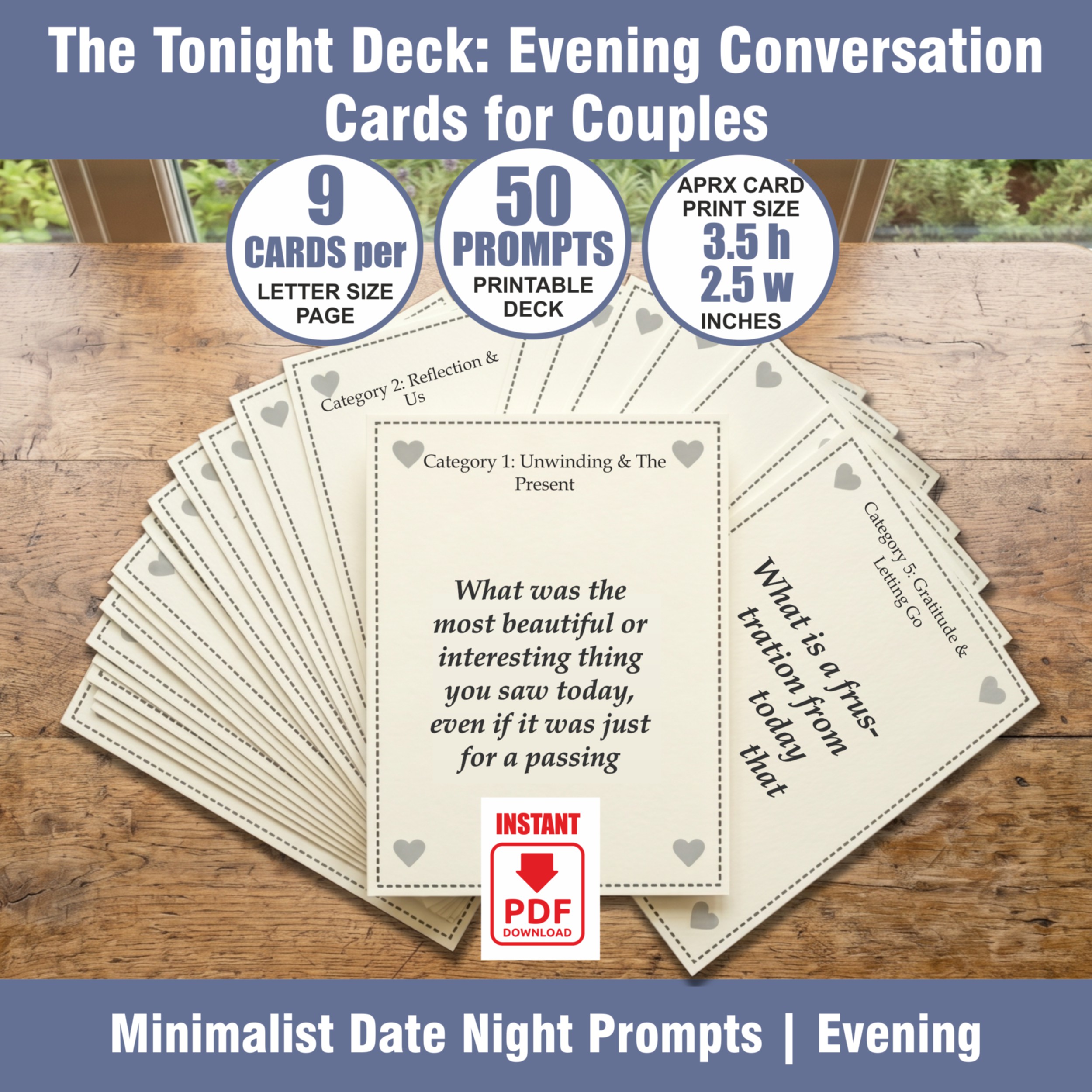 The Tonight Deck: Evening Conversation Cards for Couples